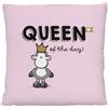 Sheepworld Cuscino di peluche Queen of The Day | Cuscino decorativo, 25 cm x 25 cm, 100% poliestere, regalo, amici, articolo decorativo | 74723