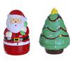 Excelsa Christmas Contaminuti Natale Assortiti, Plastica, Verde/Rosso, 7x7x10 cm