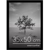Americanflat Cornice 35x50 cm Nera - Cornice Foto 50x35 cm in Legno MDF con Pannello Protettivo in Plastica e Ganci Integrati