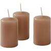 Cereria Di Giorgio - 12 Candele Cero - Diametro 4 cm Altezza 7 cm - Colore Mocha mousse - Durata 12 ore - Non profumate