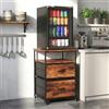 Turosur Mini supporto per frigorifero con portaoggetti e ruote, 50 x 50 x 70 cm, marrone vintage
