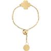 MILOR Anello donna regolabile oro 9kt - Anello cuore elegante e ipoallergenico - Gioielli made in Italy - Regalo per festa mamma, compleanno, anniversario, festa donna (Quadrifoglio)