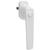 SCHÜCO Corona CT 70 / SI 82 - Maniglia per finestra con bottone a pressione, colore: Bianco
