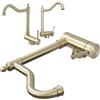 DMOZMSY Rubinetto Cucina Abbattibile Stile Antico Dorato Miscelatore Cucina Abbattibile Oro Retro Rubinetto Lavello Pieghevole Sottofinestra