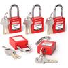 Bwintech 5 pezzi 38MM lucchetti di sicurezza rossi con chiave uguale Lockout Tagout Lockout per stazioni e dispositivi Lockout Tagout