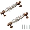 SYDARSYN 2 Pezzi Maniglie Ceramica Maniglia per Mobili Vintage Maniglie Armadio Vintage Maniglie per Mobili Cucina Cassetti Camera da Letto, in Ceramica Lega di Zinco (96mm,B)