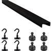URCheers Organizzatore da parete per pannelli acustici, ganci, scatola e scaffale in metallo, ripiano per pannelli acustici a lamelle, pannelli da parete, accessori per ufficio, corridoio, cucina, ecc