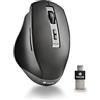 NGS BLUR-RB- Mouse Multidispositivo senza Fili Ricaricabile, con Bluetooth 4.0/4.0, 800/1600/3200dpi, 10M Distanza, Colore Nero