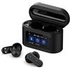 Philips TAT6000BK Auricolari True Wireless, Alloggiamento ricarica smart, Cancellazione rumore, 4 mic, Bassi dinamici, riproduzione 28H, Bluetooth 5.4, IPX5, Comandi touch, Assistente vocale - Nero