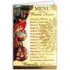 Afie Biglietto Felice Anno Nuovo Auguri in Oro Dorato con Busta Menu Feste Salute Amicizia Amore Felicità Gioia Sorprese Successi Prosperità Risate Biscotti Cioccolatini Candele 61-4077-B BA