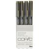 Copic Pennarelli multicolori - grigio caldo, set da 4 pezzi, per arte e artigianato, colorazione, grafica, evidenziatore, design, anime, professionisti e principianti, forniture artistiche e libri da