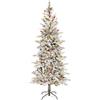 VTERLY Albero di Natale artificiale preilluminato da 185 cm, albero di Natale a matita sottile con 200 luci LED bianche e calde, punte dei rami, decorazione natalizia per interni, esterni, casa e ufficio.