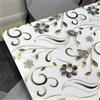 Royhom Pellicola Trasparente per Tavolo, Copritavolo Trasparente 90 x 160 cm, 2 mm Spessore Tovaglia Plastificata con Motivo Floreale, Impermeabile, Copertura Tavolo PVC