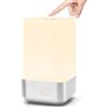 Ausla Luce Sveglia con Simulazione Alba e Tramonto, 5 Suoni della Natura, Controllo Touch, Funzione Snooze, Lampada RGB 256 Colori