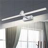 MantoLite LED Lampade da Parete,60cm 12W Applique Illuminazione per Interni 4000K Bagno Luci Pareti da Specchio Argento Spazzolato con Testa Della Lampada Girevole Luci Lettura Faretti da Muro