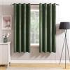 MIULEE Tende Velluto Verde Matcha per Interni Tenda Moderne, Eleganti Tenda per Camera da Letto Salotto e Soggiorno, 2 Pezzi Tende Oscuranti Termiche per Interni Velluto con Occhielli L 117 x A 137 CM