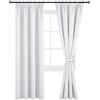 DWCN - Tenda oscurante con fettuccia arricciata, tende da soggiorno a oscuramento termico con protezione dal freddo, con fettuccia, 228 x 167 cm (altezza x larghezza), grigio bianco, set da 2