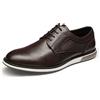 Bruno Marc Scarpe da uomo casual da lavoro, scarpe da ginnastica formali, scarpe da ginnastica alla moda senza lacci, scarpe derby a punta semplice, nero, 46 EU