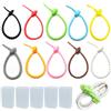 PXBSNB 30 fascette stringicavo in silicone colorato, richiudibili con 5 scatole di plastica, multiuso in silicone, cravatte per salvataggio, pane, cravatte a serpente domestico