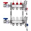 VEVOR Collettore di Riscaldamento Radiante a 3 Rami, Collettore per Tubi PEX da 12,7 mm in Acciaio Inossidabile PEX, con Adattatori da 12,7 mm, per Pavimento Radiante Idronico, Kit Collettore PEX