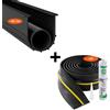 VEVOR Set di Guarnizioni per Soglie per Porte da Garage, 3,04 m a Forma di U + O-ring, Guarnizione per Parti Inferiori di Porte da Garage, Combinabile con Strisce di Tenuta Resistenti alle Intemperie