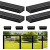 VEVOR Corrimano per Ringhiera da Balcone, Ringhiera 4 pz per Scale Rettangolare in Acciaio Inox da 198 cm, con Terminali, Rivestimento Nero Opaco, per Corridoi, Scale Interne ed Esterne, Terrazze