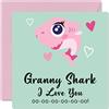 Stuff4 Biglietti di compleanno nonna con squalo la festa della mamma da nipote e nipote con scritta Happy Birthday Granny from Toddler Baby 145mm Seasonal Granny Grand biglietti di