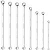 BINGCOBBER Set di 8 chiavi a doppio occhio miste, chiave poligonale extra lunga 8-24 mm