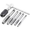 Hilitand 6Pcs Set di Maschi per Filettatura con Chiave a T M6 M7 M8 M10 M12 Filettatrice Manuale Metrica per Lavorazione Metalli