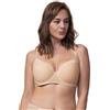 Dorina Reggiseno Donna Carmen Demi - Leggermente Imbottito, con Ferretto, Microfibra a Strisce Burnout, Fasce a U in Power Mesh, Chiusura a Tre Ganci per Seni Curvy/Taglie Forti, Nero
