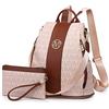 MKP COLLECTION Set di 2 zaini da donna, alla moda, con tasche multiple, antifurto, da viaggio, borsa a tracolla, Rosa, 11.8L x 5.5W x 14H