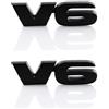 SGW 2per V6 Emblema Adesivo Senza Base Edition Applicabile a Tutte Le Portiere Del Veicolo e Altri Oggetti (Nero)