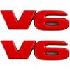 SGW 2 Per V6 Emblema Senza Base Edition Applicabile a Tutte Le Portiere Del Veicolo e Altri Oggetti (rosso)