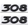 Generic 308 Emblema adesivi per auto accessori auto distintivo parafango decalcomania (nero)
