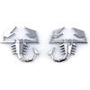 SgW 2 pezzi emblema scorpione 3D metallo distintivo auto lato posteriore anteriore decorazione adesivo adatto per auto veicolo camion (argento)