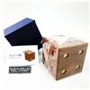 Giapponese Yosegi Karakuri Gimmick Japanese Puzzle Box Dadi in legno NUOVO