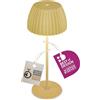 BRILONER - Lampada da tavolo senza fili IP44 con bordo luminoso, touch dimmer, lampada da scrivania ricaricabile, abat-jour a batteria, lampada da comodino ricaricabile, 14,5x36,5 cm, verde