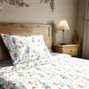 Ruggeri - Set lenzuola Piazza e Mezza - Made in Italy - 100% Puro Cotone - Collezione Flower Mon Amour (Eden)