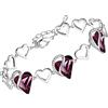 Leafael Festa della Mamma Bracciale Donna Cuore Infinity Love con Pietra dei Desideri e Cristalli Portafortuna Gioiello Anallergico Argento o Oro Rosa con Scatola Regalo Estensore Catena 7+2 Pollici