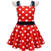 Lito Angels Vestito Costume Topolina Mouse con Cerchietto per Ragazza Taglia 8-9 anni, A - Pois Rossi
