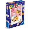 Ravensburger creart - apette felici - kit per dipingere con numeri, 7+ anni