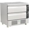 FORCAR Cassettiera Refrigerata a 2 Cassetti - Doppia Temperatura Positiva/Negativa - Capacità lt 179