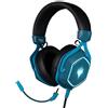 Konix Magic The Gathering Cuffie da gaming con cavo per PC - Altoparlanti da 50 mm - Microfono rimovibile - Cavo USB da 2 m - Retroilluminazione - Blu