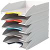 Durable Set di 5 Vaschette Portacorrispondenza A4 (Varicolor Mix), Bianco con Rientranze Colorate, 770427