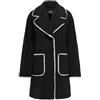 ONLY Onlsalvia Teddy Coat Otw Cappotto, Black/Detail:Cloud Dancer, M Donna