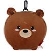Legami - Cuscino da Viaggio con Mascherina da Notte, Chiusura a Zip, Salvaspazio, Gancio per un Trasporto comodo, 16x16 cm, Tema Teddy Bear