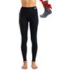 Merino.tech Leggings da Donna con Strato Base in Lana Merino(X-Small, 165 Black)