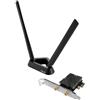 ASUS PCE-BE92BT - Adattatore WiFi 7 PCI-E con 2 antenne Esterne e Base magnetizzata, Compatibile con 6 GHz, 320 MHz, Bluetooth 5.4, Sicurezza di Rete WPA3, OFDMA e MU-Mimo