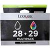LEXMARK 28 29 18C1520E NERO/COLORE INCHIOSTRO - 175 PAGINE BIANCO/NERO PER X-2500