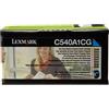 LEXMARK C540A1CG CIANO TONER - 1000 PAGINE PER C-540DW